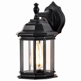 Hopkins One Light Outdoor Wall Lantern Matte BlackOutdoor wall sconces with motion sensor