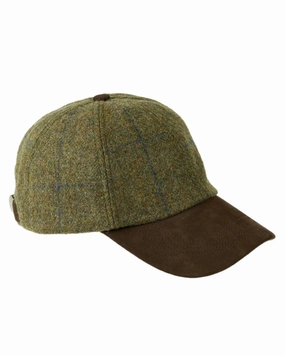 Online Deal Frenzy Online Exclusive Savings Heather Tyndrum British Tweed Leather Peak Baseball Cap