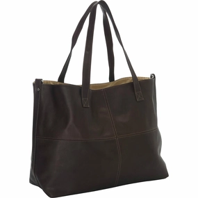 Mega Discount Today Limited Stock Hot Deal Piel Leather Large Open Multi-Purpose Tote