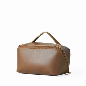 Gift Sale Event Hot Discount Deal Large Capacity Travel Cosmetic Bag Brown