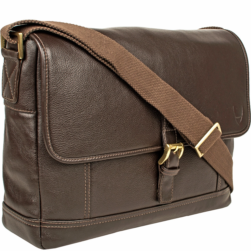Limited Edition Offer Hidesign Hunter Leather Messenger Bag Brown