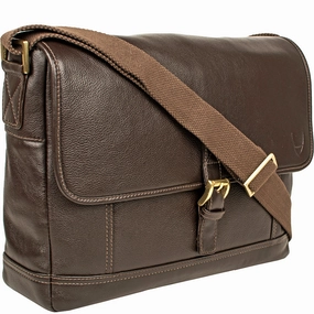 Limited Edition Offer Hidesign Hunter Leather Messenger Bag Brown