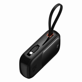 Price Slash Today Best Deal Online Baseus Qpow Pro  22.5W 20000Mah Power Bank With Built-In Type-C Cable Black