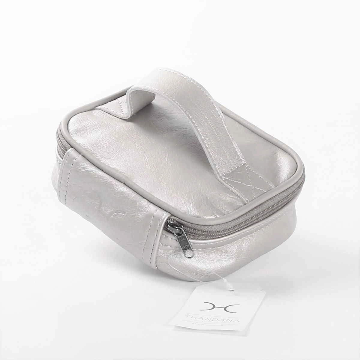 Hot Offer Event Thandana Metallic Leather Single Toiletry Case
