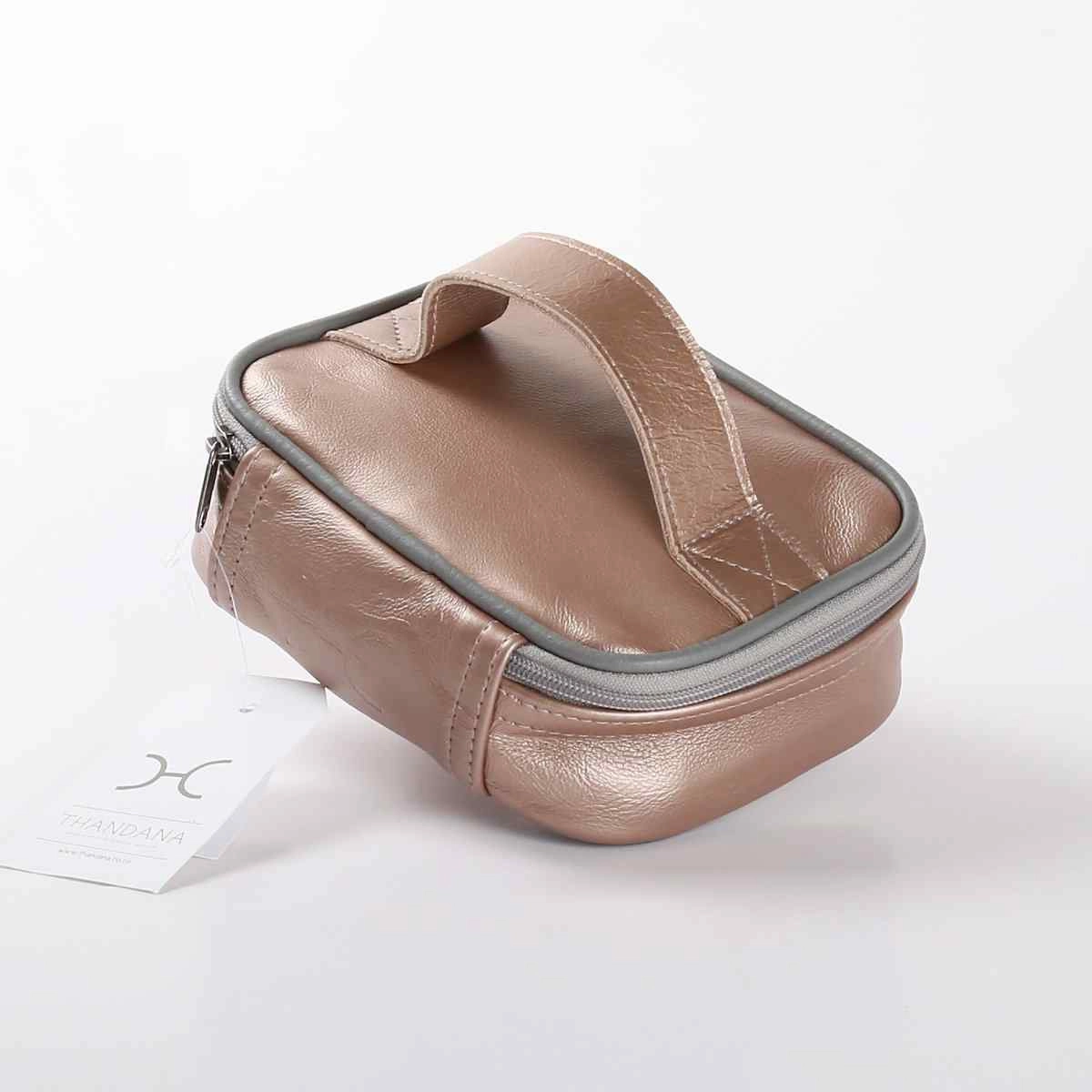 Thandana Metallic Leather Single Toiletry Case Daily Hot Deal Instant Discount