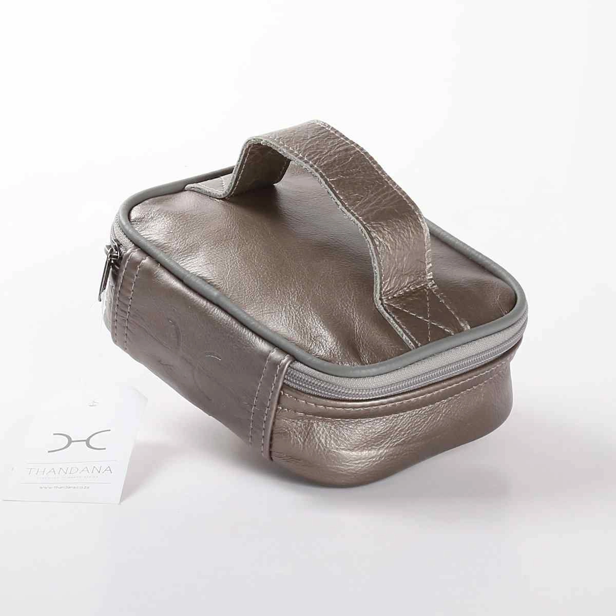 Today Only Discount Thandana Metallic Leather Single Toiletry Case