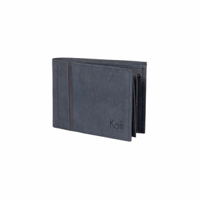 Kaili Mood Leather Men'S Bifold Wallet Blue Grab It Fast Dont Miss This Offer