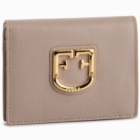 Furla Leather Wallet Beige Special Online Offer Save Today Only