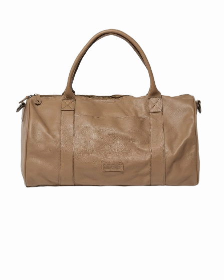 Stitch & Hide Leather Globe Weekender Duffle Bag Deep Oak Brown - Free Wallet Pouch Limited Offer Alert