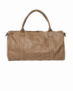Stitch & Hide Leather Globe Weekender Duffle Bag Deep Oak Brown - Free Wallet Pouch Limited Offer Alert
