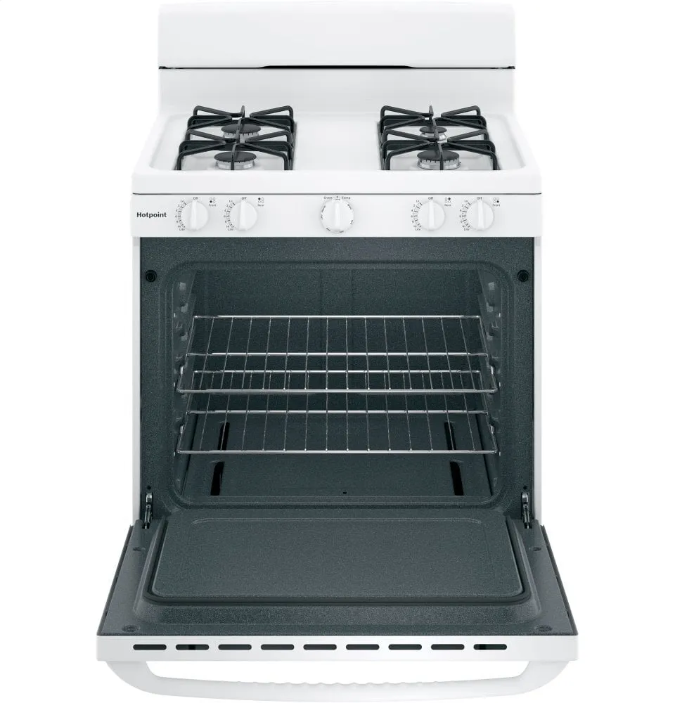 Hotpoint RGBS300DMWW Hotpoint? 30" Free-Standing Gas Range