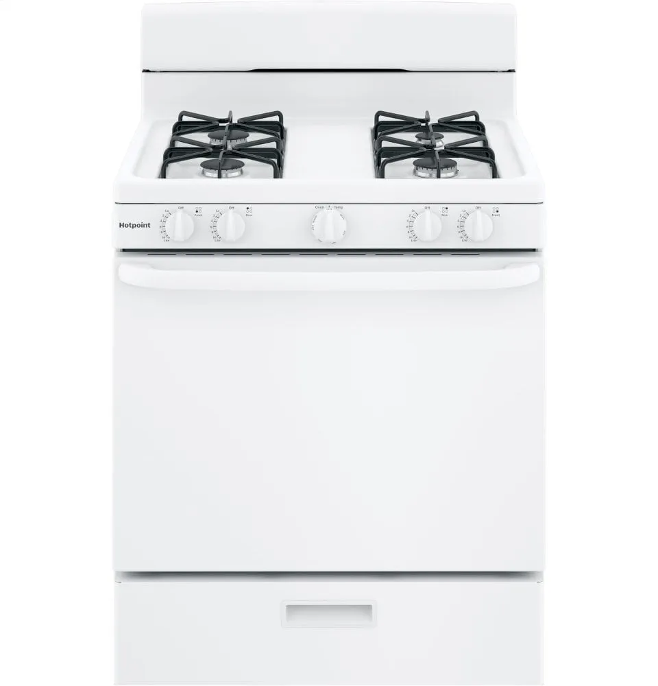 Hotpoint RGBS300DMWW Hotpoint? 30" Free-Standing Gas Range