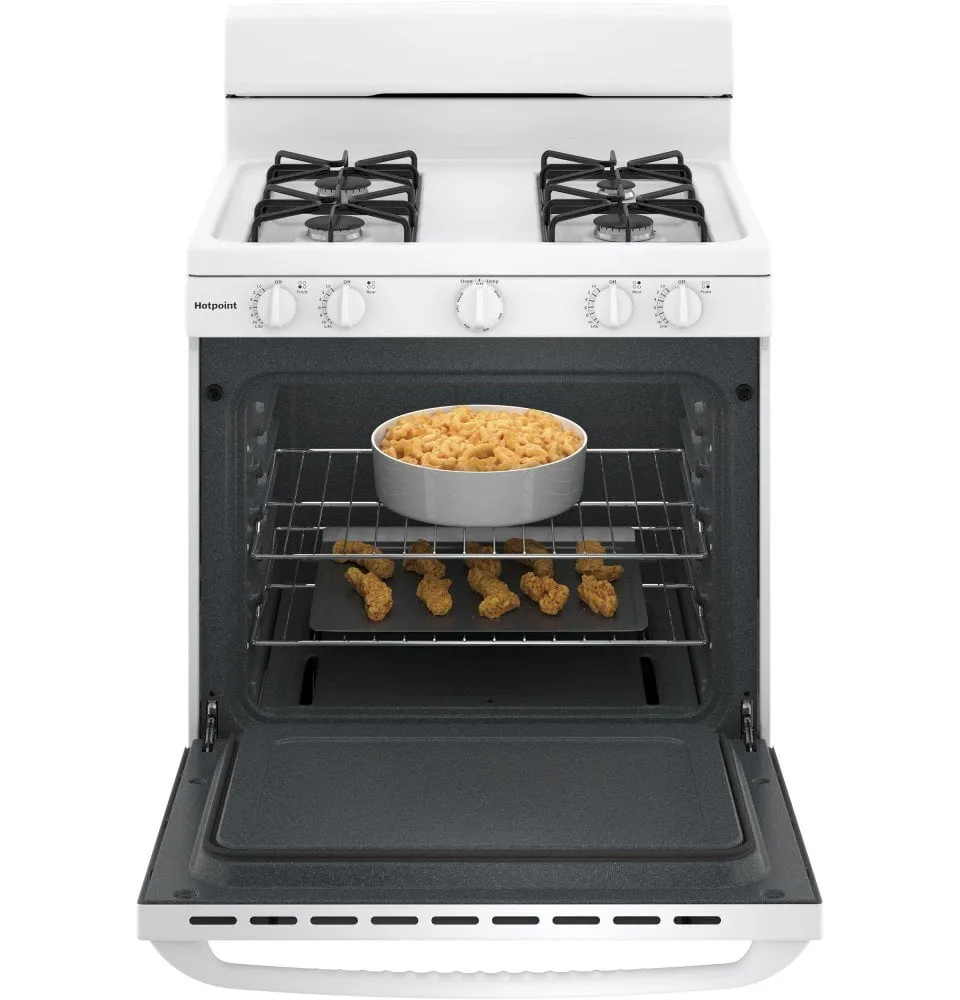 Hotpoint RGBS300DMWW Hotpoint? 30" Free-Standing Gas Range