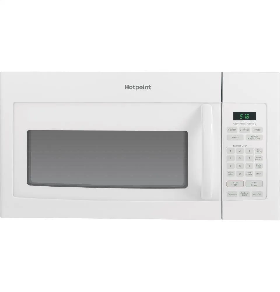 Hotpoint RVM5160DHWW Hotpoint? 1.6 Cu. Ft. Over-The-Range Microwave Oven