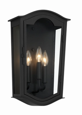 Houghton Hall Three Light Outdoor Wall Mount Sand CoalOutdoor wall sconces with motion sensor