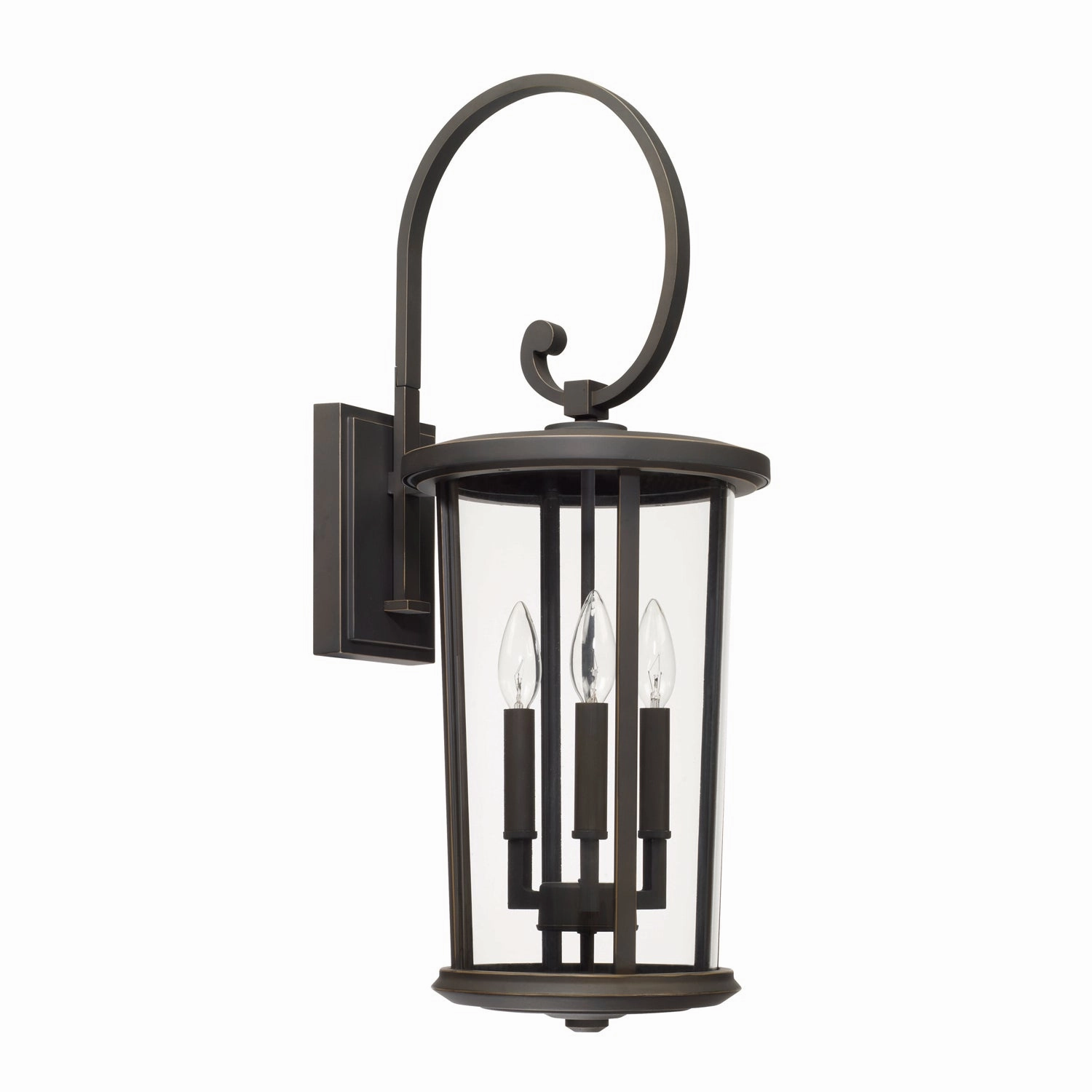 Howell Three Light Outdoor Wall Lantern Oiled BronzeOutdoor wall sconces with motion sensor