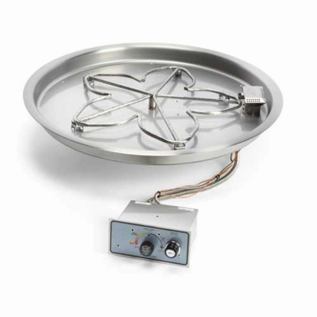 HPC Fire 13" Round Bowl Push Button Ignition Fire Pit Insertportable outdoor fire pit with lid