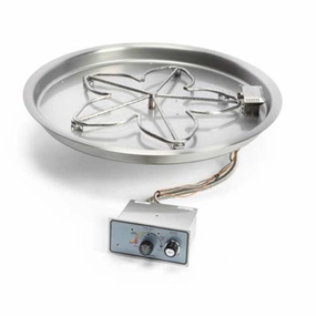 HPC Fire 13" Round Bowl Push Button Ignition Fire Pit Insertportable outdoor fire pit with lid