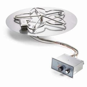HPC Fire 14" Round Flat Fire Pit PB Flame Sensing Insertportable outdoor fire pit with lid