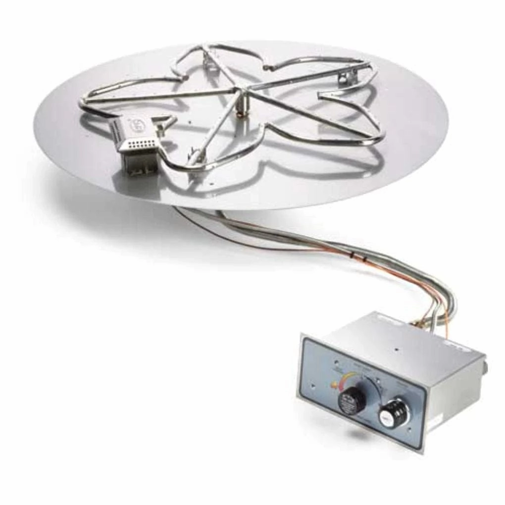 HPC Fire 14" Round Flat Fire Pit PB Flame Sensing Insertportable outdoor fire pit with lid