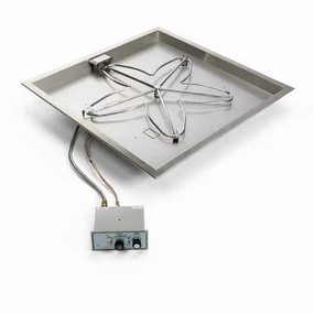 HPC Fire 18" Square Bowl Pan Standard Burner Fire Pit Insertportable outdoor fire pit with lid
