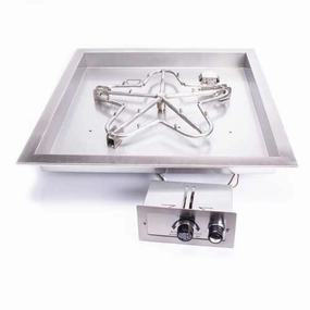 HPC Fire 18" Square Bowl Torpedo Push Button/Flame Sensing Fire Pit insertportable outdoor fire pit with lid