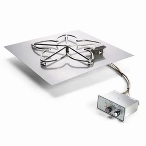 HPC Fire 18" Square Flat Fire Pit Insert FPPK18-SQ-FLEX-LP-STportable outdoor fire pit with lid