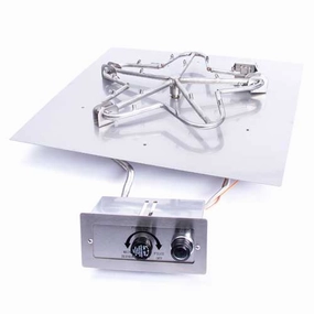 HPC Fire 18" Square Flat Push Button Torpedo Burner Fire Pit Insertportable outdoor fire pit with lid