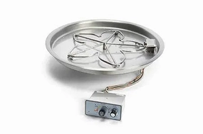 HPC Fire 19" Round Bowl Pan Push Button Fire Pit Insert PENTA19FPPK-FLEX-LP-STportable outdoor fire pit with lid