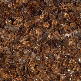 HPC Fire 1/4 inch Copper Fire Pit Glass FPGLCOPPERFireproof mat for under fire pit