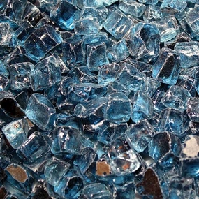 HPC Fire 1/4 inch Pacific Blue Reflective Fire Pit Glass FPGLPACBLUEREFFireproof mat for under fire pit