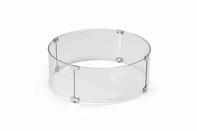 HPC Fire 23-Inch Fire Pit Glass Wind Guard Round WG23-RDFireproof mat for under fire pit