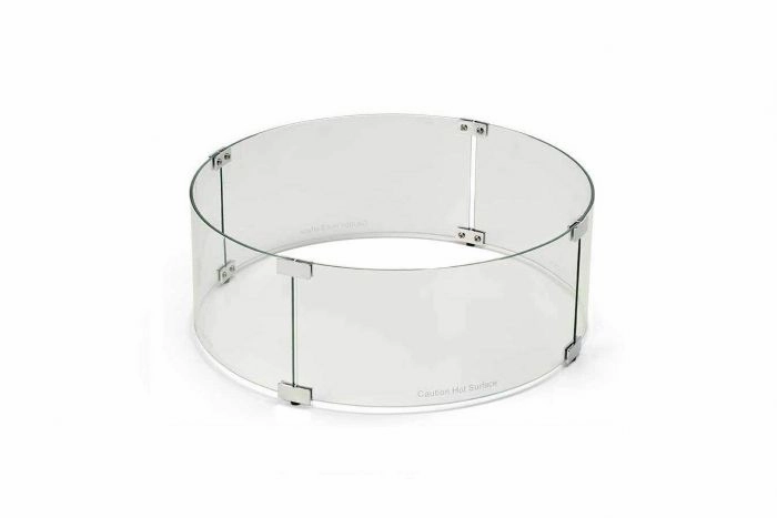 HPC Fire 23-Inch Fire Pit Glass Wind Guard Round WG23-RDFireproof mat for under fire pit