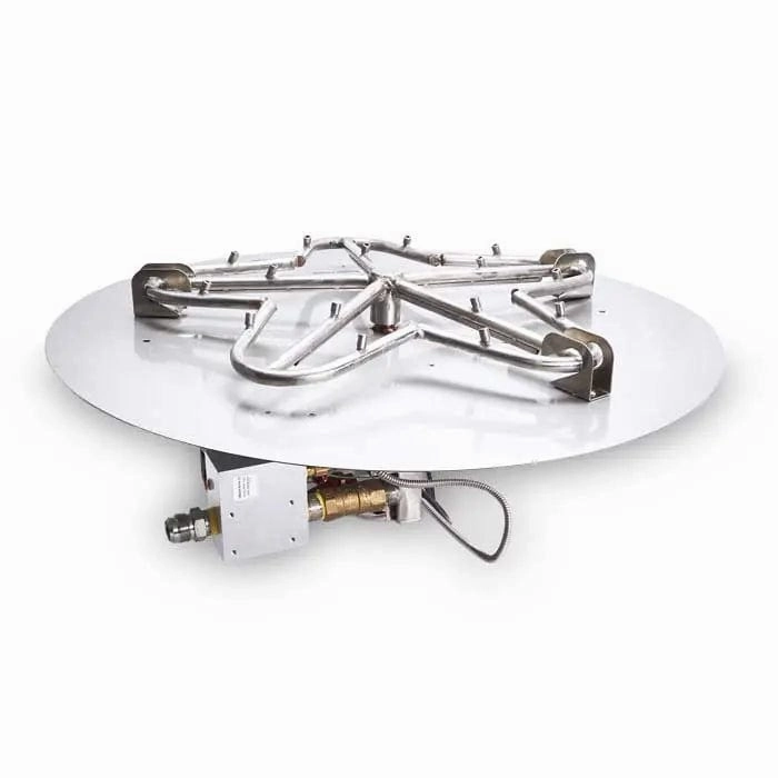 HPC Fire 24" Round Flat Pan Electronic Ignition Fire Pit Insert PENTA24EI