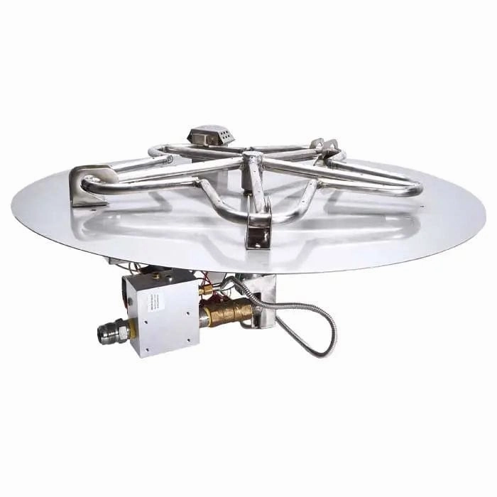 HPC Fire 24" Round Flat Pan Electronic Ignition Fire Pit Insert PENTA24EIportable outdoor fire pit with lid