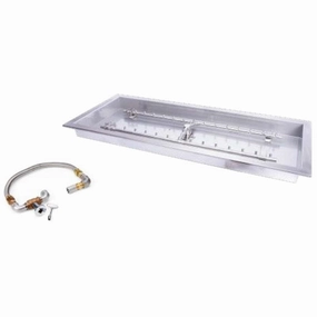 HPC Fire 24 x 12 Match-Lit SST Torpedo H-Burner Fire Pit Insert TOR-CFPK/HBSB18 KITportable outdoor fire pit with lid