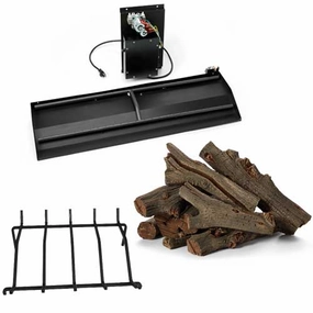 HPC Fire 28" Western Driftwood Dual Step EI On/Off Fireplace Insert Kit 120VACportable outdoor fire pit with lid