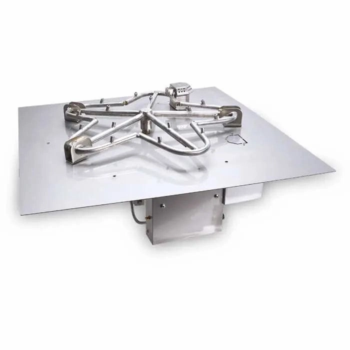HPC Fire 30" Hi/Lo Electric Ignition Square Flat Pan Gas Fire Pit Insert 120VAC