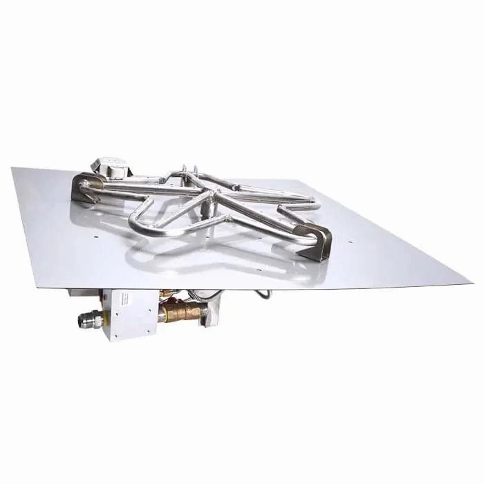 HPC Fire 30" Hi/Lo Electric Ignition Square Flat Pan Gas Fire Pit Insert 120VACportable outdoor fire pit with lid