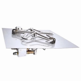 HPC Fire 30" Hi/Lo Electric Ignition Square Flat Pan Gas Fire Pit Insert 120VACportable outdoor fire pit with lid