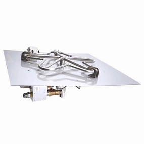 HPC Fire 30" Hi/Lo Electric Ignition Square Flat Pan Gas Fire Pit Insert 24VACportable outdoor fire pit with lid