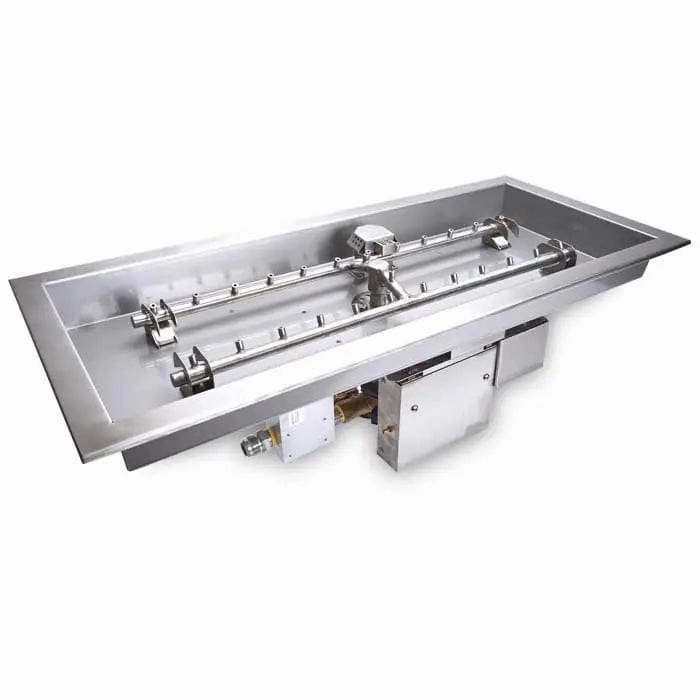 HPC Fire 30" Rectangular H-Burner Pan Fire Pit Insert 30x12SSEI-Hportable outdoor fire pit with lid