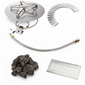 HPC Fire 30" Round Flat MLFPK Ignition Hardscape Block Kit Fire Pit Insertportable outdoor fire pit with lid