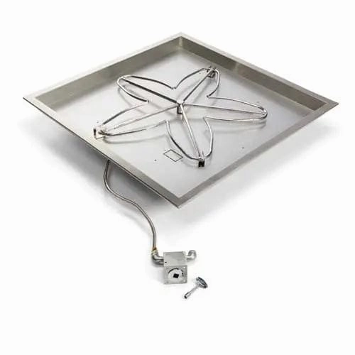 HPC Fire 30" Square Bowl Fire Pit Insert MLFPK30SQBL-FLEXportable outdoor fire pit with lid