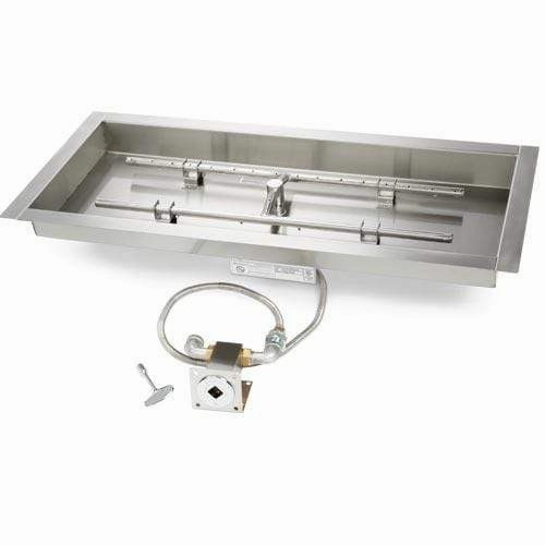 HPC Fire 30X12" Rectangle Bowl Fire Pit Insert MLFPK30X12-H-FLEX-LP-STportable outdoor fire pit with lid