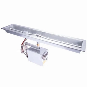 HPC Fire 36" Linear Trough Electronic Ignition Fire Pit Insert 36SSEI-TRGHportable outdoor fire pit with lid