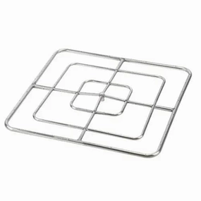 HPC Fire 36" Square High Capacity Burner Fire Pit Kit FPSSQ36HCFireproof mat for under fire pit