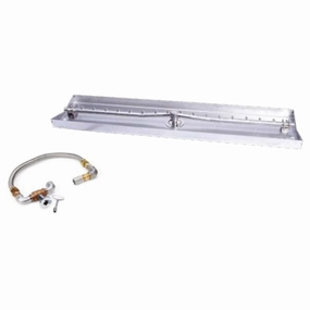 HPC Fire 37" X 8" Match-Lit SST Torpedo Interlink Fire Pit Insertportable outdoor fire pit with lid
