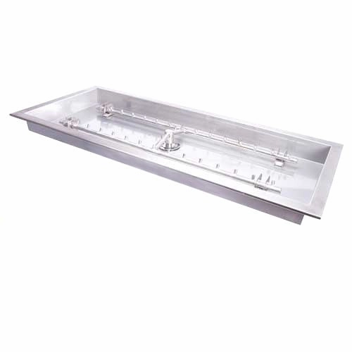 HPC Fire 42 X 14" Pan H-Burner TOR-42X14SS-HFireproof mat for under fire pit