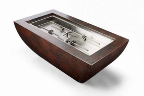 HPC Fire 47" Copper Bowl Phoenix H-Burner Electronic Ignitionportable outdoor fire pit with lid